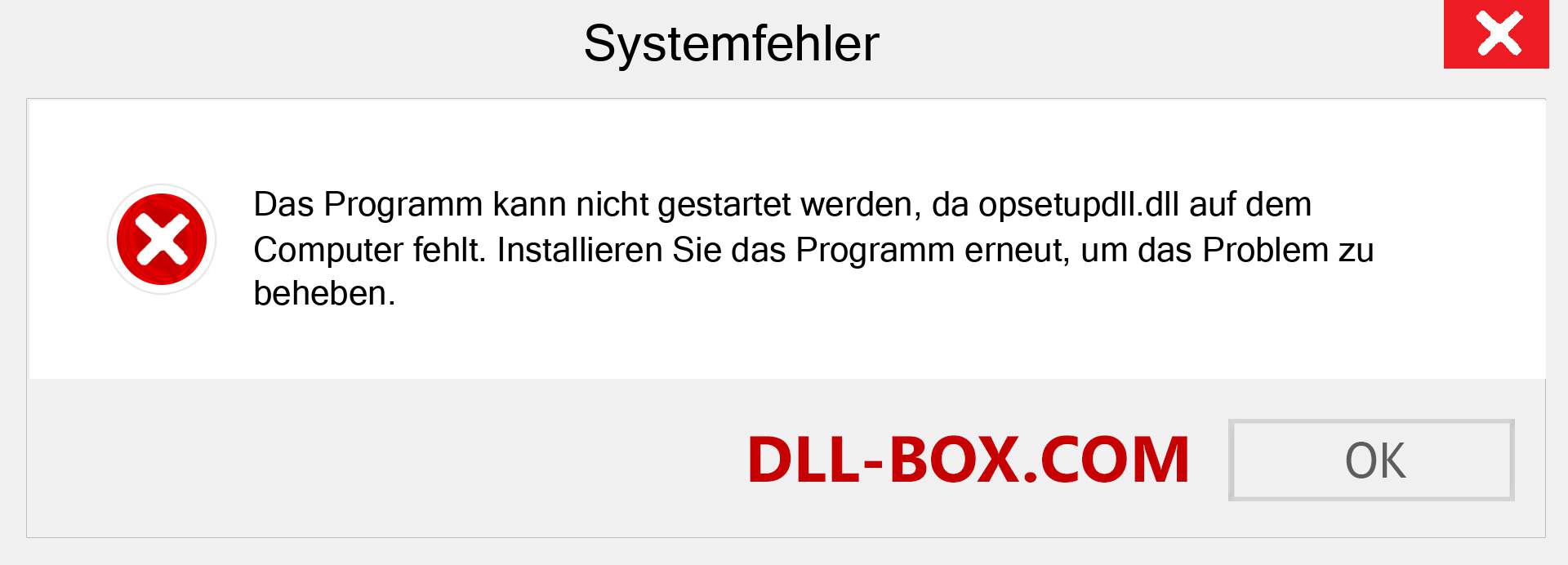 opsetupdll.dll-Datei fehlt?. Download für Windows 7, 8, 10 - Fix opsetupdll dll Missing Error unter Windows, Fotos, Bildern