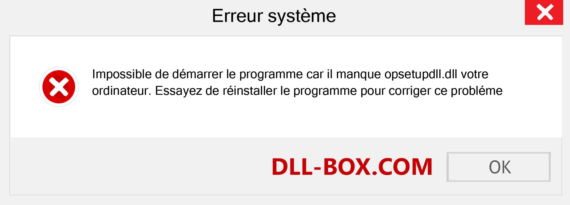 Le fichier opsetupdll.dll est manquant ?. Télécharger pour Windows 7, 8, 10 - Correction de l'erreur manquante opsetupdll dll sur Windows, photos, images